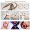 T-Shirt Clips 9 PCS, Silk Scarf Ring, Fashion Alloy Resin Circle Buckle, Clothing Clasp Ring for Women Shawl Clothes Decoration (Type-4)